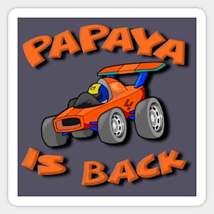 Lando Norris no.4, Papaya Is Back, McLaren Formula 1 One F1 Merch Sticker